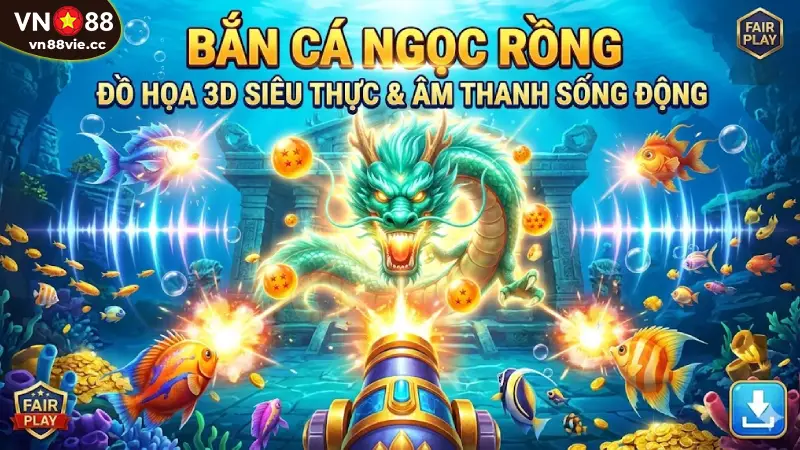 Bắn cá ngọc rồng có đồ họa 3D siêu thực và âm thanh sống động