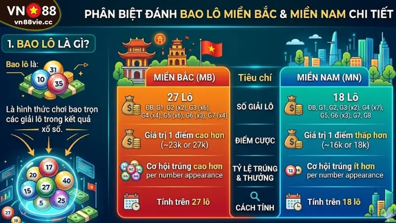 Bao lô là gì? Phân biệt đánh bao lô miền bắc và miền nam