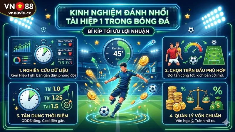 Cách đánh nhồi tài hiệp 1 trong bóng đá