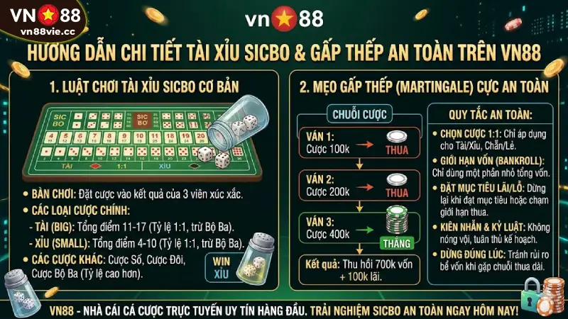 Tuyệt Chiêu Đi Tiền Gấp Thếp Trong Sicbo